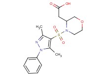 {4-[(3,5-dimethyl-1-phenyl-1H-pyrazol-4-yl)sulfonyl]-3-morpholinyl}acetic acid