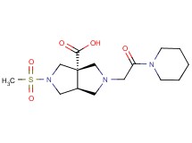 (3aS*,6aS*)-2-(methylsulfonyl)-5-[2-oxo-2-(1-piperidinyl)ethyl]hexahydropyrrolo[3,4-c]pyrrole-3a(1H)-carboxylic acid