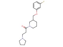 3-[(3-fluorophenoxy)methyl]-1-[3-(1-pyrrolidinyl)propanoyl]piperidine