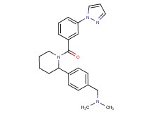 N,N-dimethyl-1-(4-{1-[3-(1H-pyrazol-1-yl)benzoyl]-2-piperidinyl}phenyl)methanamine