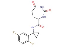 N-[1-(2,5-difluorophenyl)cyclopropyl]-2,7-dioxo-1,3-diazepane-4-carboxamide