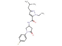 1-ethyl-N-[1-(4-fluorophenyl)-5-oxo-3-pyrrolidinyl]-3-isobutyl-1H-pyrazole-5-carboxamide