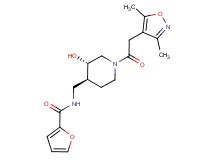 N-({(3S*,4S*)-1-[(3,5-dimethylisoxazol-4-yl)acetyl]-3-hydroxypiperidin-4-yl}methyl)-2-furamide