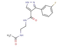 N-[2-(acetylamino)ethyl]-3-(3-fluorophenyl)-1H-pyrazole-4-carboxamide