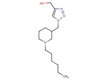 {1-[(1-hexylpiperidin-3-yl)methyl]-1H-1,2,3-triazol-4-yl}methanol