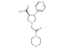 (3S*,4R*)-1-[2-(4-morpholinyl)-2-oxoethyl]-4-(4-pyridinyl)-3-pyrrolidinecarboxylic acid