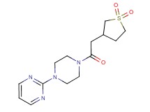 2-{4-[(1,1-dioxidotetrahydro-3-thienyl)acetyl]piperazin-1-yl}pyrimidine