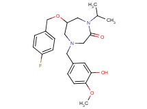 6-[(4-fluorobenzyl)oxy]-4-(3-hydroxy-4-methoxybenzyl)-1-isopropyl-1,4-diazepan-2-one