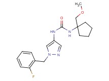 N-[1-(2-fluorobenzyl)-1H-pyrazol-4-yl]-N'-[1-(methoxymethyl)cyclopentyl]urea