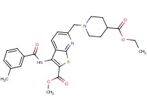 methyl 6-{[4-(ethoxycarbonyl)-1-piperidinyl]methyl}-3-[(3-methylbenzoyl)amino]thieno[2,3-b]pyridine-2-carboxylate