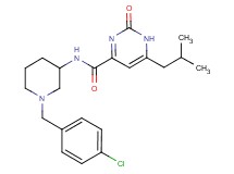N-[1-(4-chlorobenzyl)-3-piperidinyl]-6-isobutyl-2-oxo-1,2-dihydro-4-pyrimidinecarboxamide
