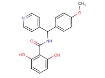 2,6-dihydroxy-N-[(4-methoxyphenyl)(pyridin-4-yl)methyl]benzamide