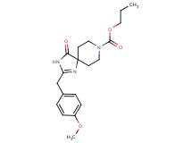 propyl 2-(4-methoxybenzyl)-4-oxo-1,3,8-triazaspiro[4.5]dec-1-ene-8-carboxylate