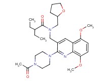 N-{[2-(4-acetyl-1-piperazinyl)-5,8-dimethoxy-3-quinolinyl]methyl}-2-ethyl-N-(tetrahydro-2-furanylmethyl)butanamide