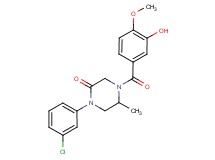 1-(3-chlorophenyl)-4-(3-hydroxy-4-methoxybenzoyl)-5-methyl-2-piperazinone