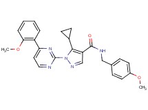 5-cyclopropyl-N-(4-methoxybenzyl)-1-[4-(2-methoxyphenyl)-2-pyrimidinyl]-1H-pyrazole-4-carboxamide