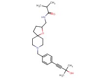 N-({8-[4-(3-hydroxy-3-methyl-1-butyn-1-yl)benzyl]-1-oxa-8-azaspiro[4.5]dec-2-yl}methyl)-2-methylpropanamide