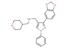 1-[3-(1,3-benzodioxol-5-yl)-1-phenyl-1H-pyrazol-4-yl]-N-(tetrahydro-2H-pyran-4-ylmethyl)methanamine