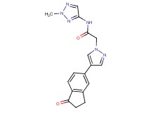 N-(2-methyl-2H-1,2,3-triazol-4-yl)-2-[4-(1-oxo-2,3-dihydro-1H-inden-5-yl)-1H-pyrazol-1-yl]acetamide