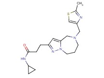 N-cyclopropyl-3-{5-[(2-methyl-1,3-thiazol-4-yl)methyl]-5,6,7,8-tetrahydro-4H-pyrazolo[1,5-a][1,4]diazepin-2-yl}propanamide