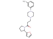 1-{3-[2-(2-furyl)-1-pyrrolidinyl]-3-oxopropyl}-4-(3-methylphenyl)piperazine