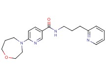 6-(1,4-oxazepan-4-yl)-N-[3-(2-pyridinyl)propyl]nicotinamide