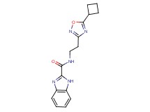 N-[2-(5-cyclobutyl-1,2,4-oxadiazol-3-yl)ethyl]-1H-benzimidazole-2-carboxamide