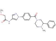 2-methoxy-N-(1-{4-[(4-methyl-3-phenyl-1-piperazinyl)carbonyl]phenyl}-1H-pyrazol-4-yl)acetamide