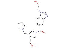 2-(5-{[(3R*,4R*)-3-(hydroxymethyl)-4-(pyrrolidin-1-ylmethyl)pyrrolidin-1-yl]carbonyl}-1H-benzimidazol-1-yl)ethanol