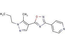 4-[5-(5-methyl-1-propyl-1H-pyrazol-4-yl)-1,2,4-oxadiazol-3-yl]pyridine