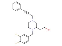 2-[1-(3,4-difluorobenzyl)-4-(3-phenyl-2-propyn-1-yl)-2-piperazinyl]ethanol