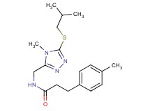 N-{[5-(isobutylthio)-4-methyl-4H-1,2,4-triazol-3-yl]methyl}-3-(4-methylphenyl)propanamide