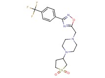1-(1,1-dioxidotetrahydro-3-thienyl)-4-({3-[4-(trifluoromethyl)phenyl]-1,2,4-oxadiazol-5-yl}methyl)piperazine