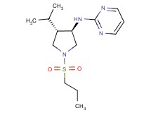 N-[(3R*,4S*)-4-isopropyl-1-(propylsulfonyl)-3-pyrrolidinyl]-2-pyrimidinamine