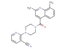 2-{4-[(2,8-dimethyl-4-quinolinyl)carbonyl]-1-piperazinyl}nicotinonitrile