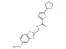N-[(5-methoxy-1,3-benzoxazol-2-yl)methyl]-5-(tetrahydro-2-furanyl)-2-thiophenecarboxamide