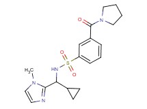 N-[cyclopropyl(1-methyl-1H-imidazol-2-yl)methyl]-3-(pyrrolidin-1-ylcarbonyl)benzenesulfonamide