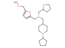 1-(1-cyclopentyl-4-piperidinyl)-N-{[5-(methoxymethyl)-2-furyl]methyl}-N-(tetrahydro-2-furanylmethyl)methanamine