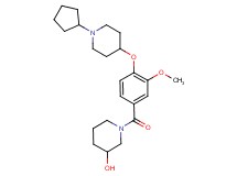 1-{4-[(1-cyclopentyl-4-piperidinyl)oxy]-3-methoxybenzoyl}-3-piperidinol