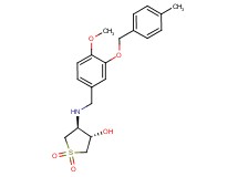 (3S*,4S*)-4-({4-methoxy-3-[(4-methylbenzyl)oxy]benzyl}amino)tetrahydro-3-thiopheneol 1,1-dioxide