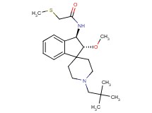 N-[(2R*,3R*)-1'-(2,2-dimethylpropyl)-2-methoxy-2,3-dihydrospiro[indene-1,4'-piperidin]-3-yl]-2-(methylthio)acetamide