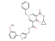 1-benzyl-N-cyclopropyl-N'-{[1-(3-methoxyphenyl)-1H-pyrazol-4-yl]methyl}-4-oxo-1,4-dihydro-3,5-pyridinedicarboxamide