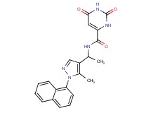 N-{1-[5-methyl-1-(1-naphthyl)-1H-pyrazol-4-yl]ethyl}-2,6-dioxo-1,2,3,6-tetrahydropyrimidine-4-carboxamide