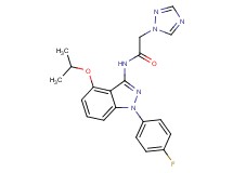 N-[1-(4-fluorophenyl)-4-isopropoxy-1H-indazol-3-yl]-2-(1H-1,2,4-triazol-1-yl)acetamide