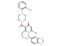 1-(1,3-benzodioxol-5-ylmethyl)-6-methyl-3-{[4-(2-methylphenyl)-1-piperazinyl]carbonyl}-2-propyl-4(1H)-pyridinone
