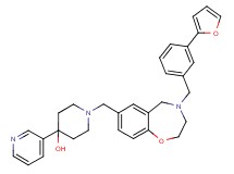 1-({4-[3-(2-furyl)benzyl]-2,3,4,5-tetrahydro-1,4-benzoxazepin-7-yl}methyl)-4-(3-pyridinyl)-4-piperidinol
