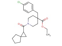 ethyl 4-(4-chlorobenzyl)-1-(spiro[2.4]hept-1-ylcarbonyl)-4-piperidinecarboxylate
