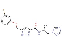 5-[(3-fluorophenoxy)methyl]-N-[1-methyl-2-(1H-1,2,4-triazol-1-yl)ethyl]-1H-pyrazole-3-carboxamide