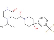 3-(2-{4-hydroxy-4-[3-(trifluoromethyl)phenyl]-1-piperidinyl}-2-oxoethyl)-4-isopropyl-2-piperazinone