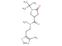 1-tert-butyl-N-methyl-N-[2-(4-methyl-1,3-thiazol-5-yl)ethyl]-5-oxo-3-pyrrolidinecarboxamide